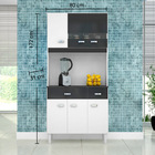 Cozinha Compacta Kit Manu 6 Portas 2 Gavetas Em Mdp Poquema