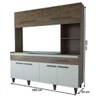 Cozinha Compacta Larissa 8 Portas 1 Gaveta Itaúba/off White -
