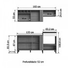Cozinha Compacta Laura 5 Portas 1 Gaveta Mel/branco - Delmarco