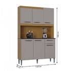 Cozinha Compacta Livia 6 Portas 1 Gaveta Damasco/off White -