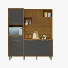 Cozinha Compacta Loft Turquesa Turquesa Feijo e Grafite