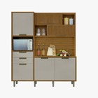 Cozinha Compacta Loft Turquesa Turquesa Feijo e OffWhite