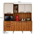 Cozinha Compacta Londres Com 6 Portas, 2 Gavetas E 7 Pratelei