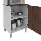 Cozinha Compacta Lorena 5 Pt Carvalho E Branco