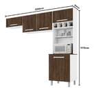 Cozinha Compacta Lorena 5 Pt Carvalho E Branco