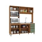 Cozinha Compacta Luna Com Cuba De Pia Kappesberg 3 Peças Cane