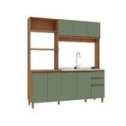 Cozinha Compacta Luna Com Cuba De Pia Kappesberg 3 Peças Cane