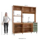 Cozinha Compacta Luna Com Cuba De Pia Kappesberg 3 Peças Cane