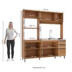 Cozinha Compacta Luna Com Cuba De Pia Kappesberg 3 Peças Cane