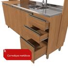 Cozinha Compacta Luna Com Cuba De Pia Kappesberg 3 Peças Cane