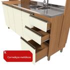Cozinha Compacta Luna Com Cuba De Pia Kappesberg 3 Peças Cane