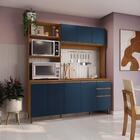 Cozinha Compacta Luna Kappesberg 3 Peças Canela/azul Profundo