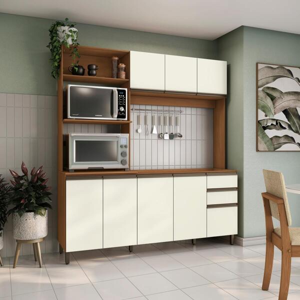 Cozinha Compacta Luna Sem Tampo E Pia Kappesberg 3 Peças Cane