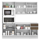 Cozinha Compacta Madesa 100% Mdf Acordes 2 Gavetas 8 Portas