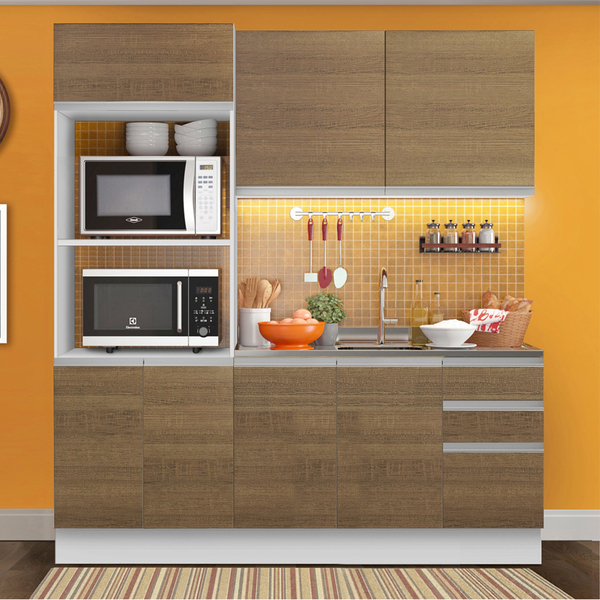 Cozinha Compacta Madesa 100% Mdf Acordes 2 Gavetas 8 Portas