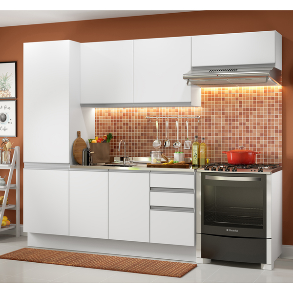 Cozinha Compacta Madesa 100% Mdf Acordes Com Armário E Balcão