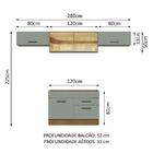 Cozinha Compacta Madesa Agata 280001 Com Armário E Balcão - R