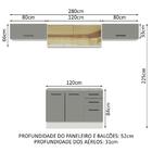 Cozinha Compacta Madesa Agata 280004 Com Armário E Balcão (co