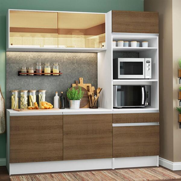 Cozinha Compacta Madesa Diamante Pop Com Armário, Balcão E Ta