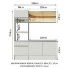 Cozinha Compacta Madesa Diamante Pop Com Armário, Balcão E Ta