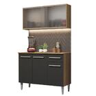 Cozinha Compacta Madesa Emilly 105001 Com Armário E Balcão -