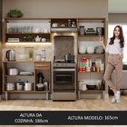 Cozinha Compacta Madesa Emilly Com Armário E Balcão