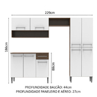 Cozinha Compacta Madesa Emilly Com Armário E Balcão