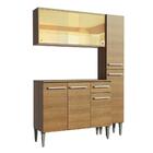 Cozinha Compacta Madesa Emilly Gold Com Armário, Balcão E Pan