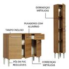 Cozinha Compacta Madesa Emilly Silver Com Balcão E Paneleiro