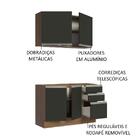 Cozinha Compacta Madesa Glamy 120003 Com Armário E Balcão (se