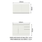 Cozinha Compacta Madesa Glamy 120003 Com Armário E Balcão (se