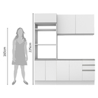 Cozinha Compacta Madesa Glamy Laura 7 Portas 3 Gavetas (sem T