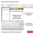 Cozinha Compacta Madesa Glamy Marselha 8 Portas 3 Gavetas (Se