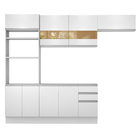 Cozinha Compacta Madesa Glamy Marselha 8 Portas 3 Gavetas (Se