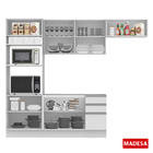 Cozinha Compacta Madesa Glamy Marselha 8 Portas 3 Gavetas (Se