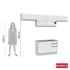 Cozinha Compacta Madesa Marina Com Armário E Balcão (sem Tamp