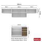 Cozinha Compacta Madesa Marina Com Armário E Balcão (sem Tamp