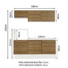 Cozinha Compacta Madesa Onix 180001 Com Armário E Balcão - Br