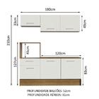 Cozinha Compacta Madesa Onix 180001 Com Armário E Balcão - Ru