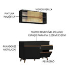 Cozinha Compacta Madesa Reims 120001 Com Armário E Balcão - P