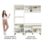 Cozinha Compacta Madesa Reims 190002 Com Armário E Balcão - B