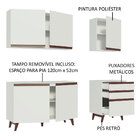 Cozinha Compacta Madesa Reims Com Balcão - 5 Portas 3 Gavetas