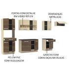 Cozinha Compacta Madesa Rubi Com Armário E Balcão 11 Portas 2