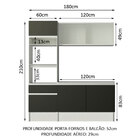 Cozinha Compacta Madesa Topazio Com Balcão E Tampo