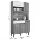 Cozinha Compacta Magazin 5 Portas 1 Gaveta Bianco/chumbo - Ni