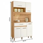 Cozinha Compacta Magazin 5 Portas 1 Gaveta Freijó/off White C