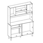 Cozinha Compacta Magazin 7 Portas 1 Gaveta Carvalho/off White