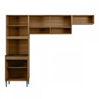 Cozinha Compacta Maitê 7 Portas Castanho/off White - Poquema