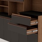 Cozinha Compacta Malbec 12 Portas 100% Mdf Com Tampo Ébano/gr