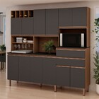 Cozinha Compacta Malbec Prime 12 Portas 2 Gavetas 100% Mdf Éb